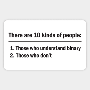 10 Kinds of People - Black Text Magnet